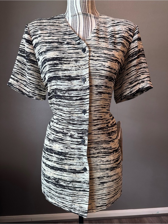 Chaus Tops - NWT Vintage 90s CHAUS Tribal Print Chiffon Blouse Size 4